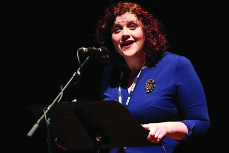 Katharine Longworth returns to Holy Cross